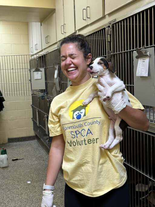 Samantha Breccia and puppy